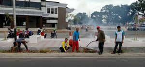OPD Bengkulu Bersihkan Venue Pertandingan Porwil