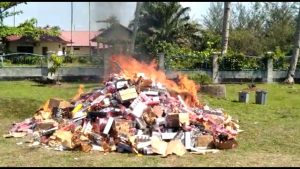 Bea Cukai Musnahkan Barang Sitaan Senilai Rp 697 Juta di Bengkulu