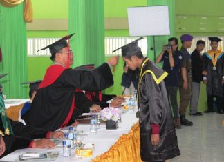 Prosesi Rapat Senat Terbuka Wisuda Sarjana Angkatan XXIII & Pascasarjana Angkatan II STAIN Curup Berlangsung Meriah