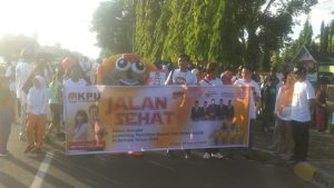 Gelar Jalan Santai, KPU Muko-muko Harapkan Partisipasi Pemilih Meningkat