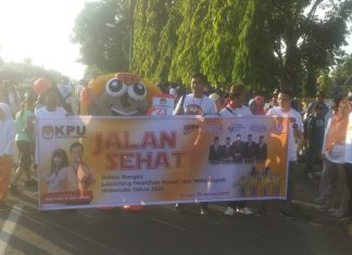 Gelar Jalan Santai, KPU Muko-muko Harapkan Partisipasi Pemilih Meningkat