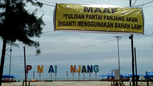 Gelontorkan Dana Rp 350 Juta,  Landmark Pantai Panjang Bakal Dibangun Ulang Maret Ini