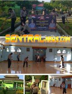 Peringati HUT Bhayangkara Ke-74, Jajaran Polsek Kasui Lakukan Bhakti Sosial di Masjid besar Al-Fajar