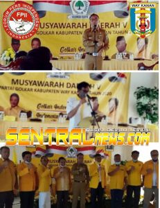 Bupati Hadiri Musda ke V Partai Golkar Way Kanan