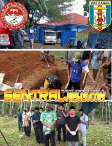 Jenazah Edward Anthony dikebumikan di Pemakaman Kampung Ramsai Kecamatan Way Tuba