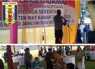 Polres Way Kanan Adakan Acara Deklarasi Damai