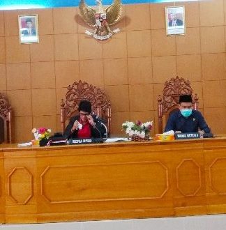 DPRD BU Gelar Paripurna Penyampai Nota Pengantar Raperfa Perubahan APBD 2020
