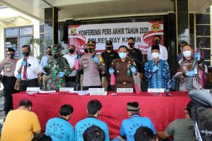 Polres Way Kanan Gelar Konferensi Pres Akhir Tahun 2020
