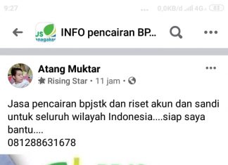 Jasa “Calo” Pengklaiman online JHT Menjamur di Medsos Facebook