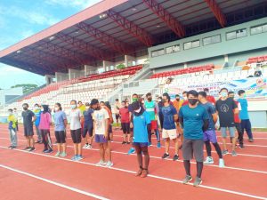 Tes fisik atlet se-Sumsel jelang PON XX digelar dengan Prokes