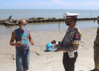 Polres Sergai Ingatkan Pengunjung Patuhi Prokes Ke Objek Wisata