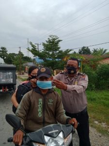 Pelaksanaan Yustisi Polsek Tanjung Beringin Himbau Pengendara Patuhi Prokes
