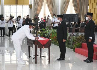 Bupati dan Wakil Bupati Sergai Resmi Dilantik Gubernur Sumatera Utara