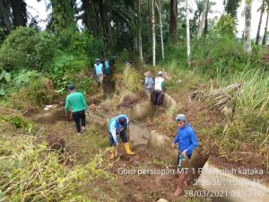 Warga Arah Tiga Mukomuko Gotong Royong Bersihkan Saluran Irigasi