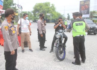 Cegah Penyebaran Covid19 Objek Wisata, Kapolres Sergai Pimpin Ops Yustisi dan Penyekatan Kendaraan