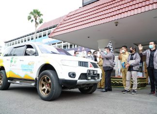 Gubernur Sumsel Lepas Tim Jelajah Komoditas Sumatera 2021