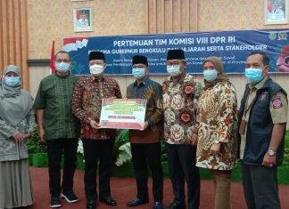 Hadiri Pertemuan Komisi VIII DPR RI,Gubernur Rohidin Mersyah Sampaikan Aspirasi Rasional Provinsi Bengkulu
