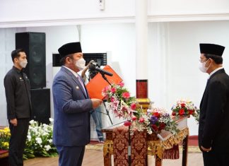 HD Kukuhkan Kepala BPS Provinsi Sumsel Yang Baru