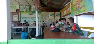 Babinsa Menghadiri Undangan Penyusunan Rencana Kerja Pemerintah Desa Tahun 2021