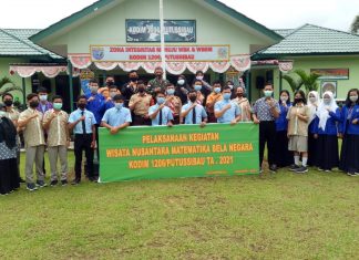 Antusias Siswa Siswi Dalam Kegiatan WNMBN Di Makodim 1206/Psb