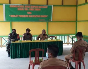 Rajut Persatuan dan Kesatuan Bangsa, Koramil 1206 – 14 / Hulu Gurung Gelar Komsos Bersama Komponen Masyarakat