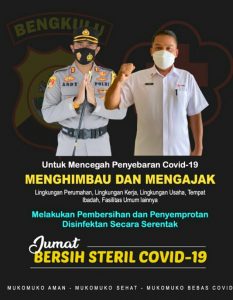Polres Mukomuko Gandeng PMI Buat Program Gerakan Jumat Bersih Steril Covid-19