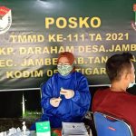 Program Vaksin TMMD Ke 111, Warga Jambe Tidak Ragu Divaksin