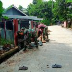 Gotong Royong Warga Dan Satgas Membuahkan Hasil Jalan Yang Mulus