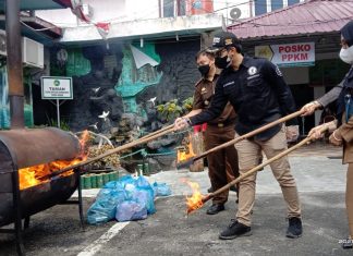 Kejari Asahan Musnahkan Barang Bukti Narkoba Sitaan Maret Hingga Agustus 2021