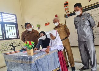 Bupati Asahan Tinjau Pelaksanaan Belajar Tatap Muka