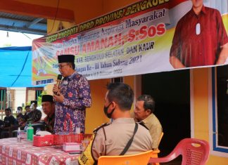 Waka 1 DPRD Provinsi Bengkulu Samsu Amanah, S.Sos Perjuangkan Aspirasi Masyarakat