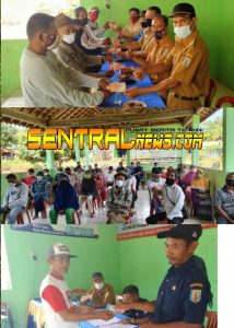 Patuhi Protokol Kesehatan Pembagian BLT-DD Kampung Mulya Jaya Dibagi Beberapa Tahap