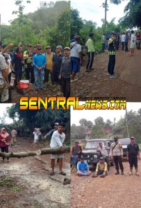 Lakukan Kegiatan Gotong Royong Demi Segera Dilaksanakannya Perbaikan Jalan Secara Swadaya