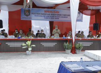 Bupati Asahan Sosialisasikan Perda Kab. Asahan No. 3 Tahun 2021