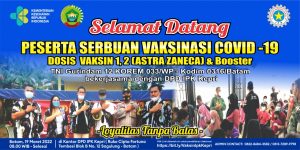 Serbuan Vaksinasi TNI Gurindam 12 Korem 033/WP, IPK Kepri Siapkan 500 Paket Bingkisan Bagi Peserta Vaksin