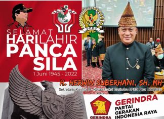 Sekretaris Komisi III DPRD Provinsi Mengucapkan Selamat Hari Lahir Pancasila