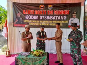 Dandim 0736/Batang Tekankan Loyalitas dan Soliditas TNI, Saat Pembukaan Karya Bhakti TNI Mandiri Tahun 2022