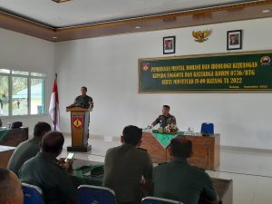 Anggota Kodim Batang Menerima Bintal Rohani Dan Ideologi Kejuangan