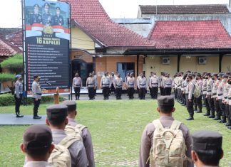 Polres Blitar Kota Gelar Pasukan, Pengamanan Pilkades Serentak Tahun 2022