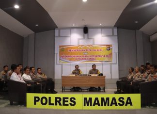 Tiap Satker Polres Mamasa Menerima Dipa Tahun Anggaran 2023 Dari Kapolres Mamasa