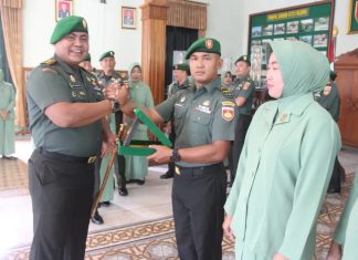 Dandim 0721/Blora Pimpin Upacara Korp Raport Alih Tugas Perwira