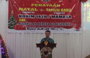 Hadiri Perayaan Nataru, Di Kodim 1428/Mamasa, Kapolres Mamasa : Dandim Sosok Contoh Teladan