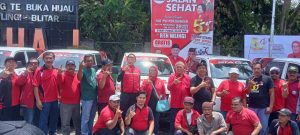 DPC PDIP Kab Blitar Gelar Jalan Sehat, Peringati HUT PDIP ke 50