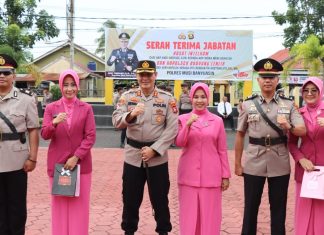 Sertijab Kasat Intelkam dan Kapolsek Bayung Lencir, Dipimpin Langsung Kapolres Musi Banyuasin