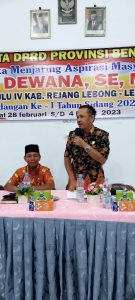 Di Rejang Lebong dan Lebong Arsop Dewana. SE MM Serap Aspirasi