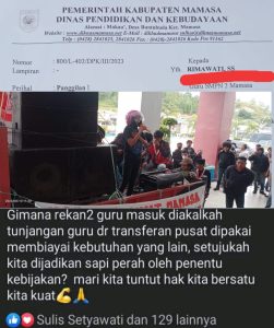 Gara gara cuitan Di Facebook Seorang Guru Dimamasa Mendapat Surat Panggilan 1