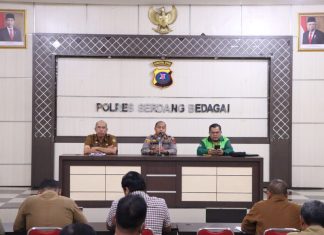 Kapolres Sergai Pimpin Rakor Pengendalian Inflasi