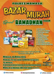 Polres Mamasa Gelar Bazar Ramadhan, ini Waktu dan Tanggalnya