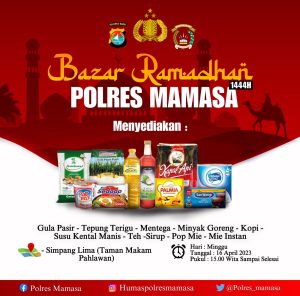 Jelang Lebaran Polres Mamasa Gelar Bazar Ramadhan, Untuk Masyarakat Mamasa