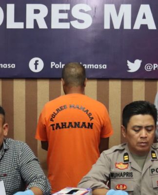 Biadab Cabuli 3 Cucunya Sendiri, Kakek Dimamasa Resmi Pakai seragam Tahanan Polres Mamasa